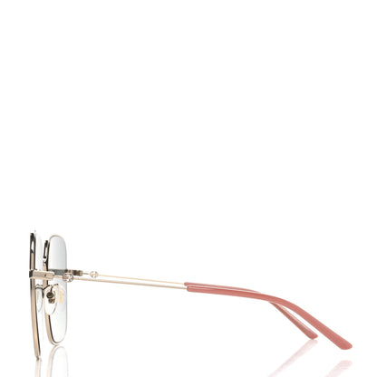 Gucci Metal Square Frame Sunglasses GG0443S Gold Pink 3 of 8