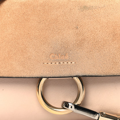 Chloe Suede Calfskin Mini Faye Shoulder Bag Cement Pink 8 of 13