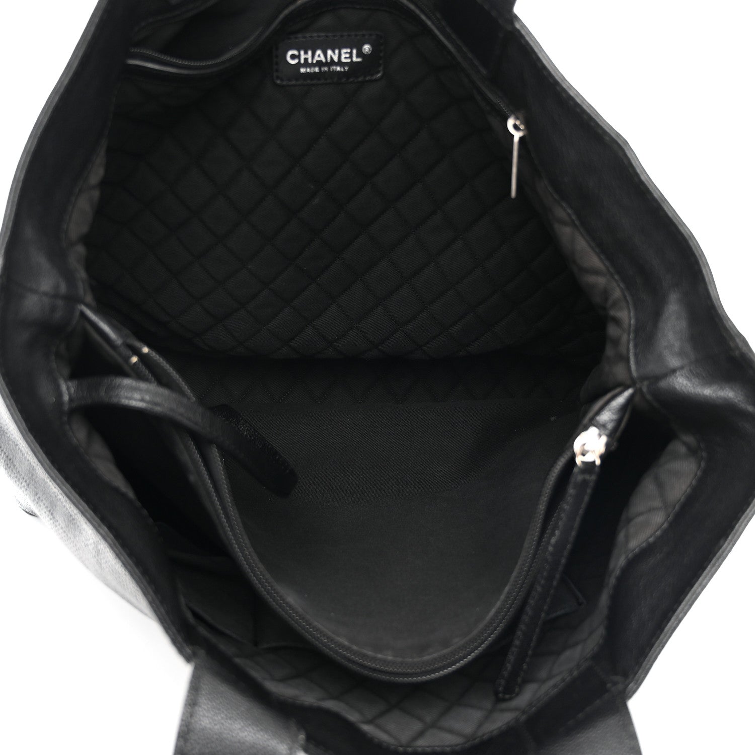 Chanel Goatskin Perforated Large CC Tote Black 5 of 16
