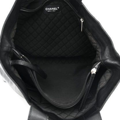 Chanel Goatskin Perforated Large CC Tote Black 5 of 16