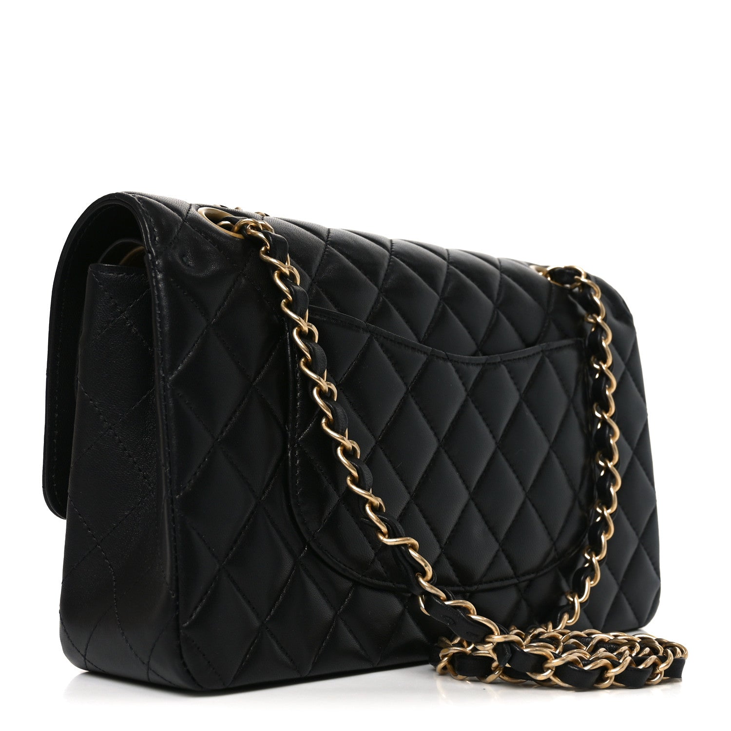 Chanel Lambskin Quilted Medium Rue Cambon Charms Double Flap Black 3 of 10