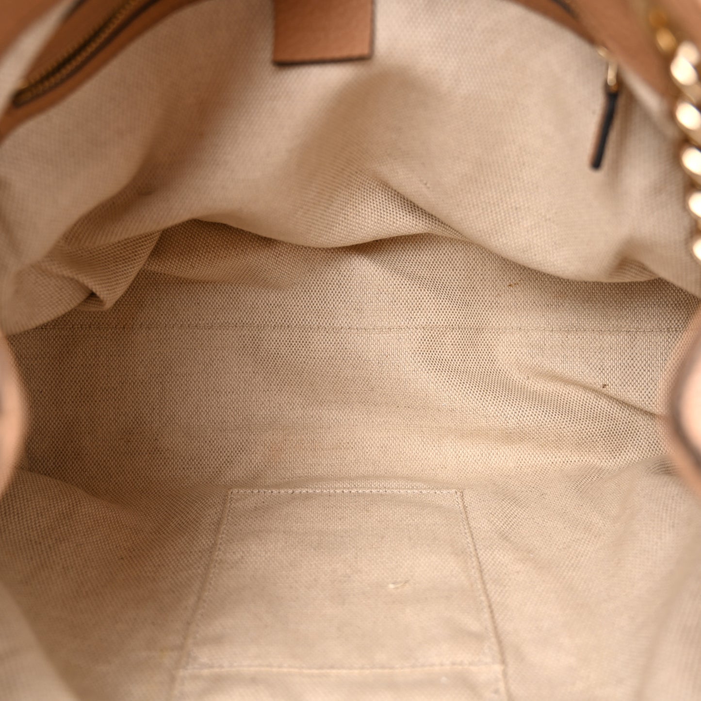 Pebbled Calfskin Medium Soho Chain Shoulder Bag Camelia