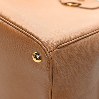Prada Saffiano Lux Extra Large Galleria Double Zip Tote Caramel 9 of 10