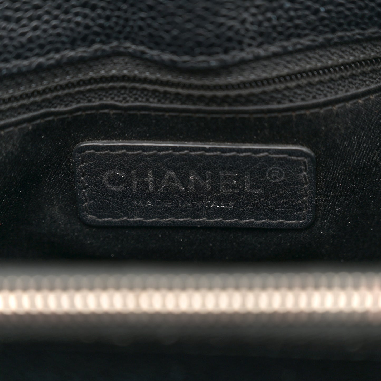 Caviar Quilted Grand Shopping Tote GST Black