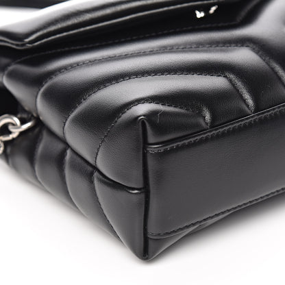 Saint Laurent Calfskin Y Quilted Monogram Toy Loulou Crossbody Bag Black 8 of 11