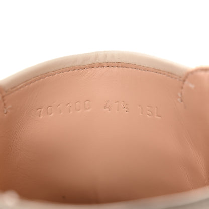 Gucci Kensington Calfskin Nappa GG Supreme Monogram Womens Double Buckle Ankle Boots 41.5 Mystic White Beige 9 of 17
