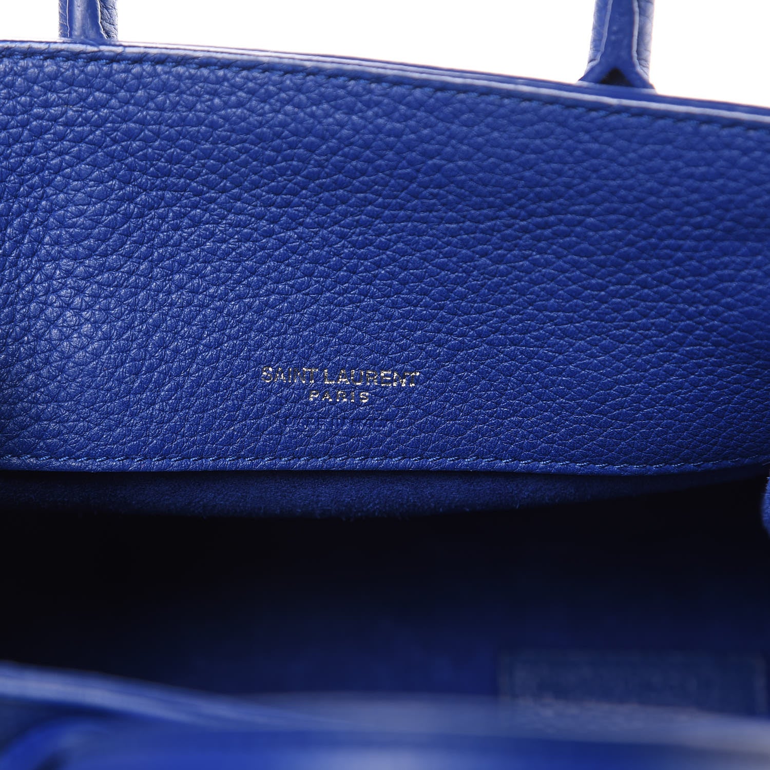Saint Laurent Grained Calfskin Nano Supple Sac De Jour Flash Blue 7 of 12