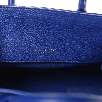 Saint Laurent Grained Calfskin Nano Supple Sac De Jour Flash Blue 7 of 12
