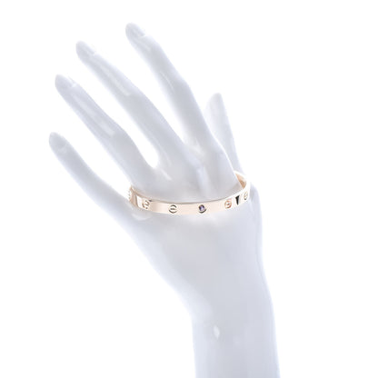 Cartier 18K Pink Gold Pink Sapphire LOVE Cuff Bracelet 18 2 of 6