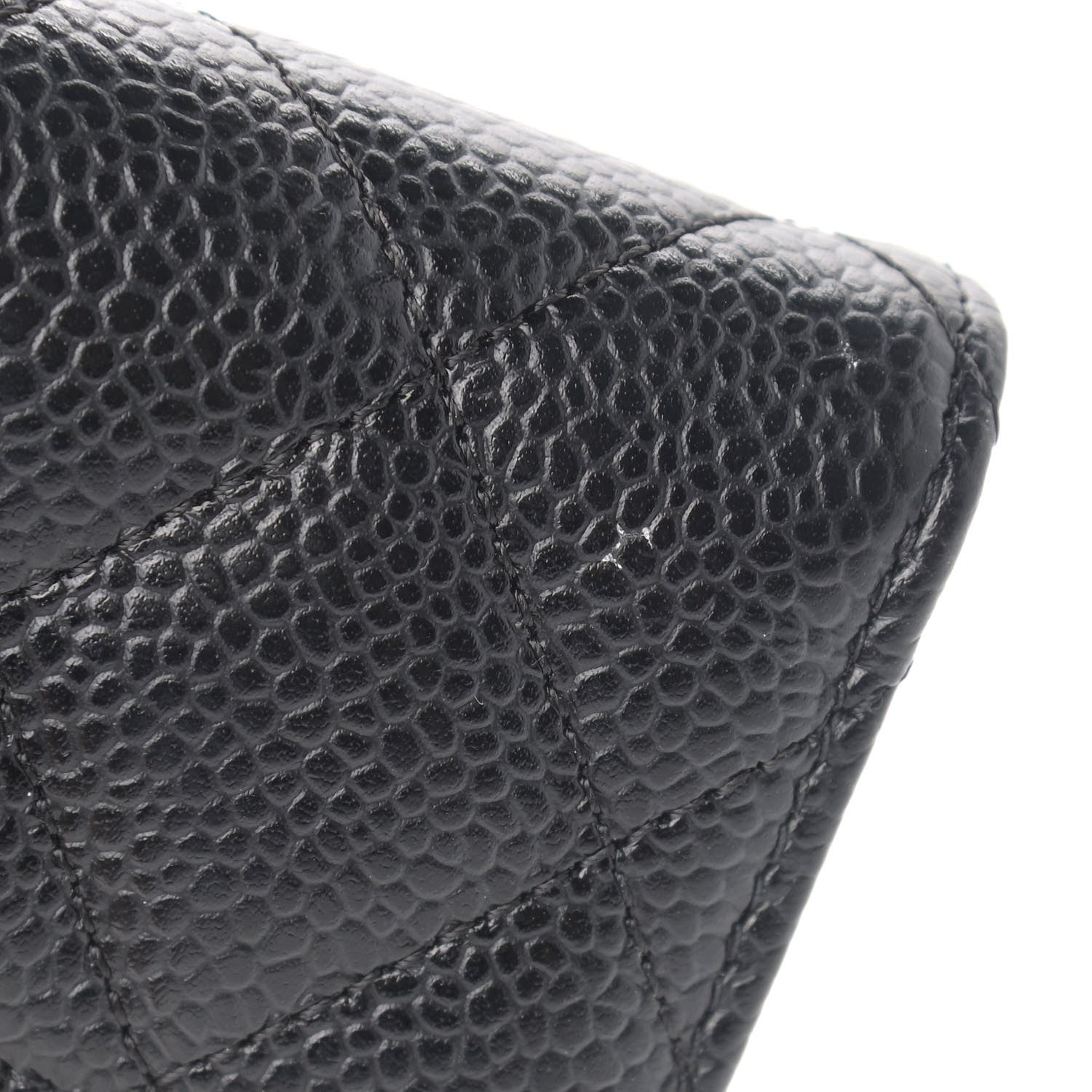Chanel Caviar Quilted Compact Flap Wallet Black 10 of 16