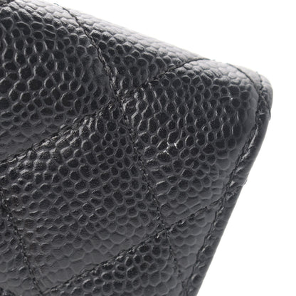Chanel Caviar Quilted Compact Flap Wallet Black 10 of 16