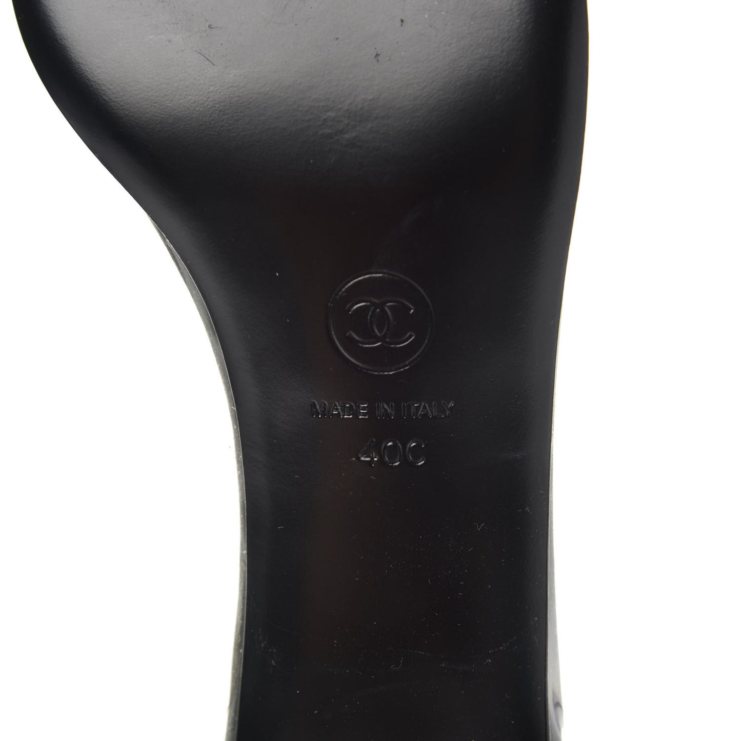 PVC Grosgrain High Boots 40 Transparent Black