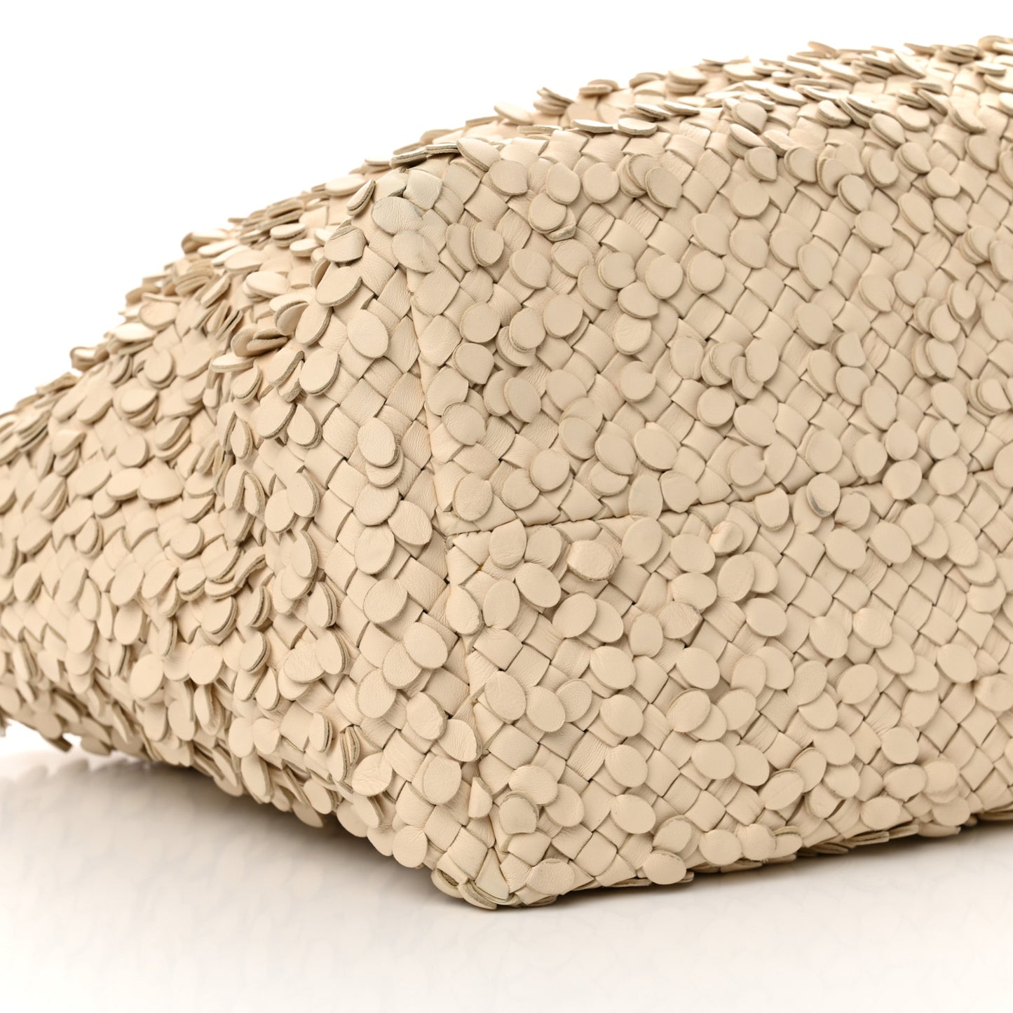 Nappa Intrecciato Medium Paillettes Cabat Cream