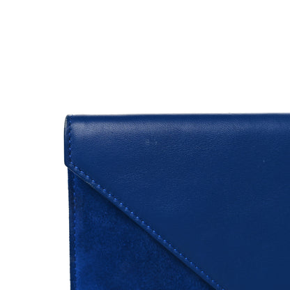 Jimmy Choo Calfskin Suede Rosetta Envelope Clutch Aegean 10 of 11
