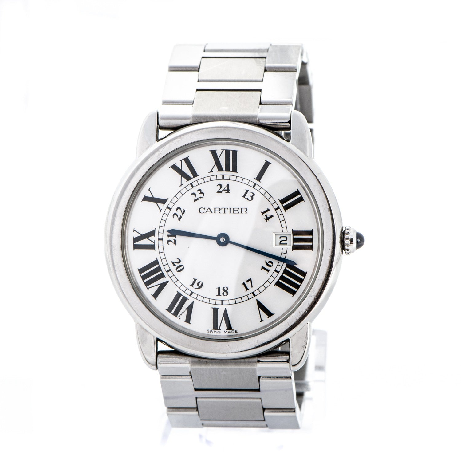 Cartier Stainless Steel 36mm Ronde Solo Quartz Watch 1 of 8