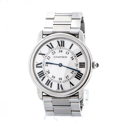Cartier Stainless Steel 36mm Ronde Solo Quartz Watch 1 of 8