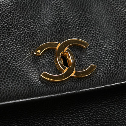 Chanel Caviar Flap Shoulder Bag Black 9 of 12