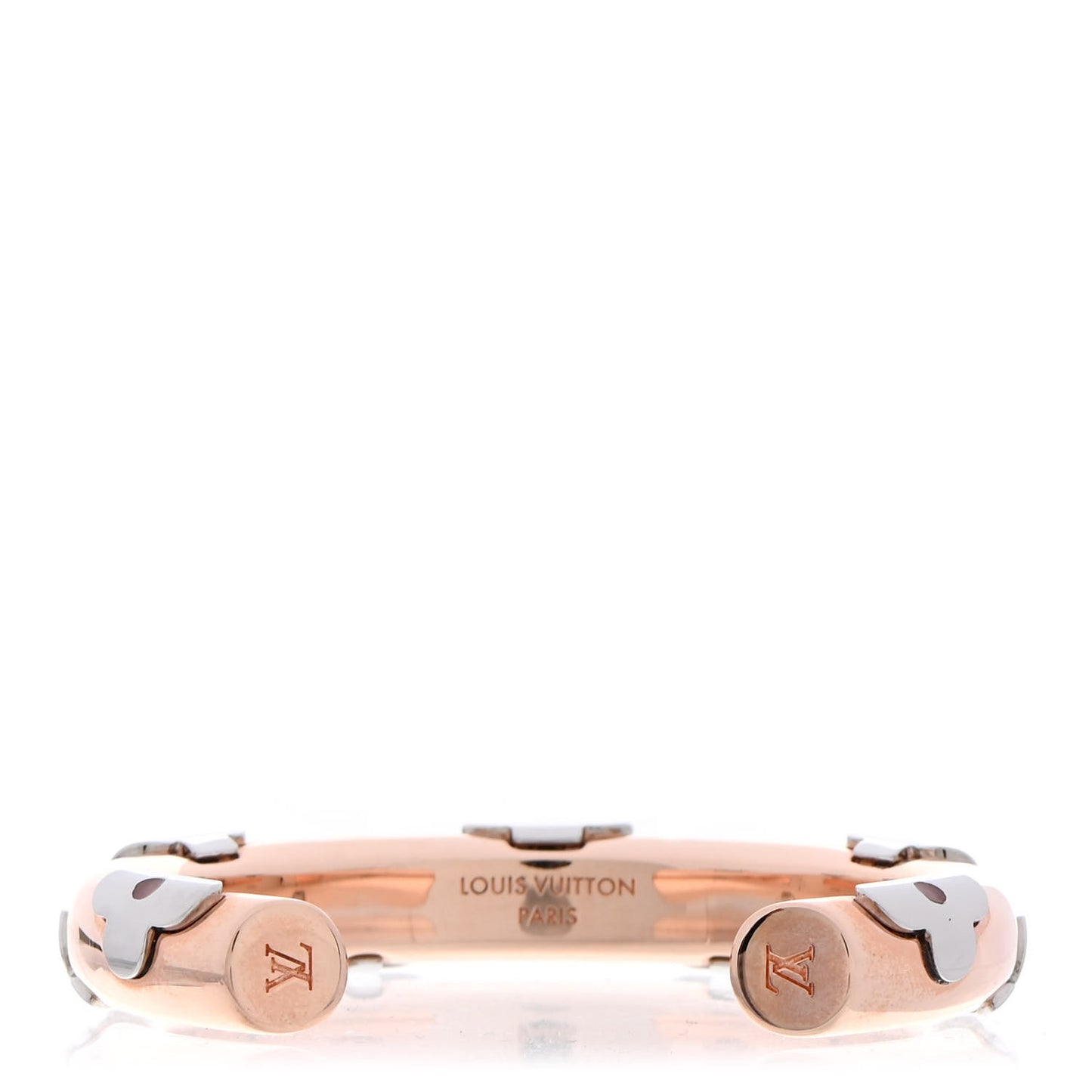 Resin Daily Monogram Bracelet M Pink Gold