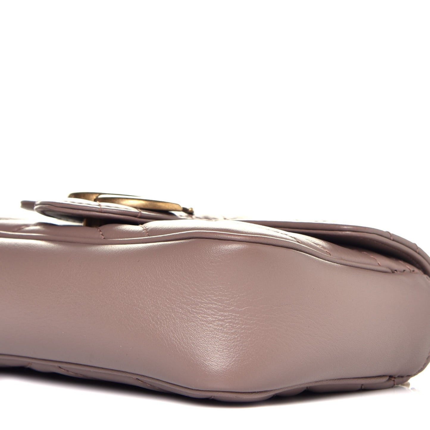 Calfskin Matelasse Super Mini GG Marmont Shoulder Bag Porcelain Rose
