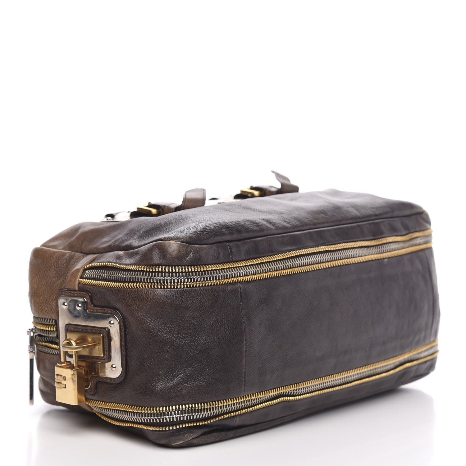 Prada Glace Calf Ombre Bowler Argilla Sfumato 4 of 12