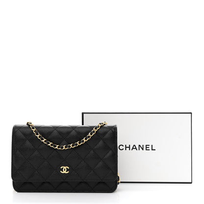 Chanel Caviar Quilted Wallet on Chain WOC Black 12 of 12