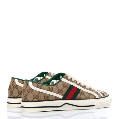 Gucci GG Monogram Web Womens 1977 Tennis Sneakers 40.5 Beige Ebony Mystic White 4 of 6