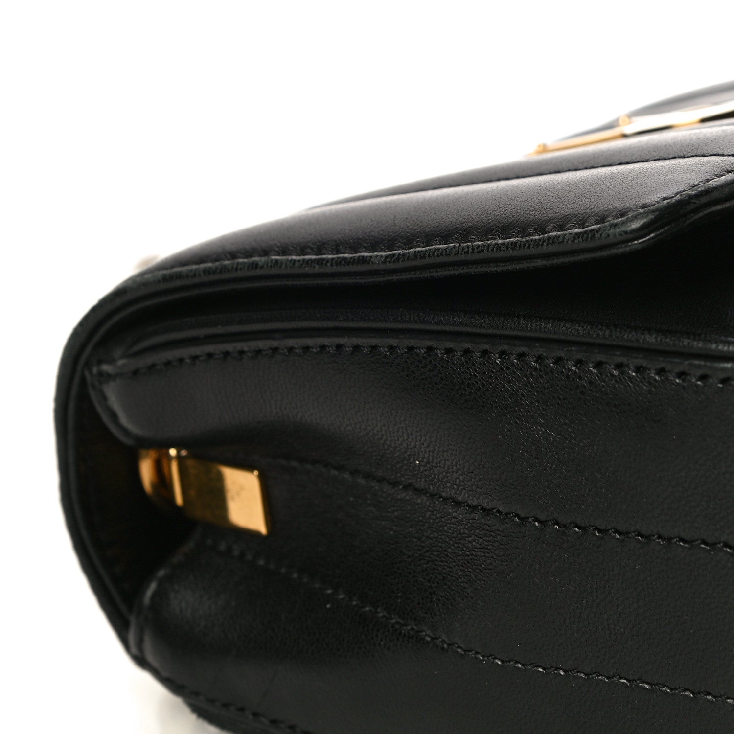 Saint Laurent Lambskin Matelasse Monogram Small Vicky Chain Bag Black 16 of 17