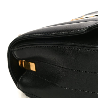 Saint Laurent Lambskin Matelasse Monogram Small Vicky Chain Bag Black 16 of 17