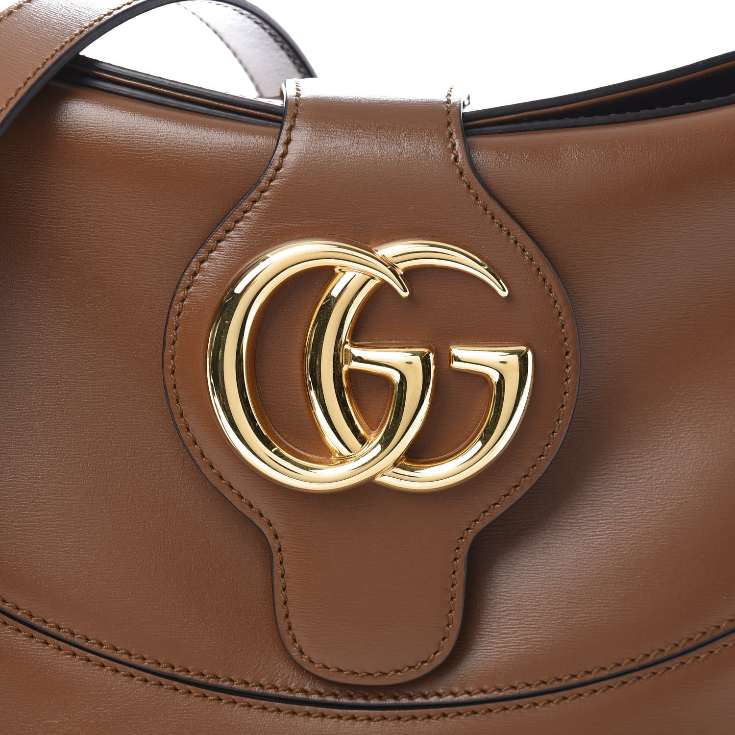 Gucci Boarded Plutone Calfskin Medium Arli Shoulder Bag Nocciola 12 of 12
