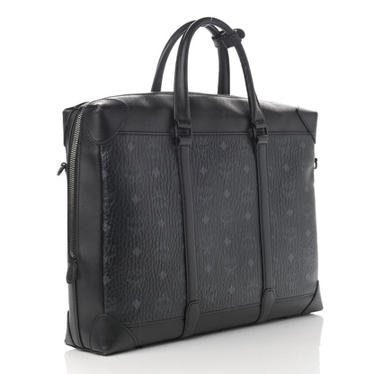 MCM Visetos Medium Soft Tote Black 2 of 12