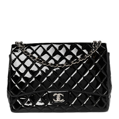 Chanel Patent Quilted Maxi Single Flap Black 1 of 11