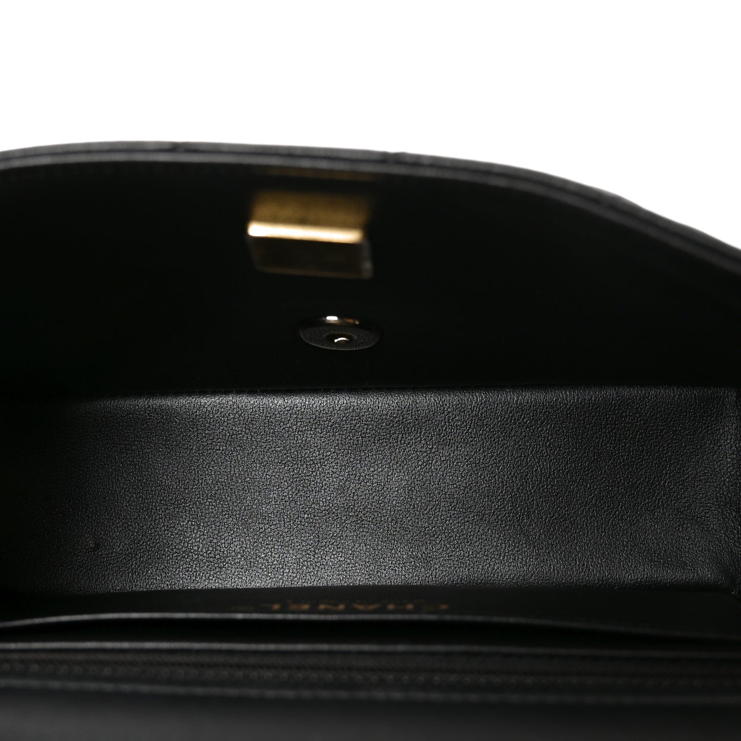 Lambskin Quilted Mini Rectangular Flap Black