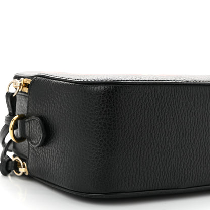 Gucci Grained Calfskin Sylvie Web Kingsnake Small Camera Bag Black Multicolor 10 of 13