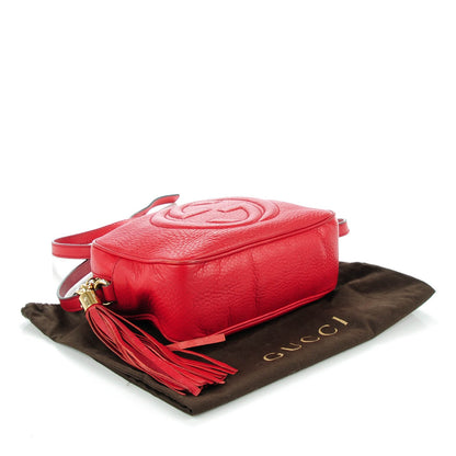 Gucci Pebbled Calfskin Small Soho Disco Bag Tabasco Red 4 of 7