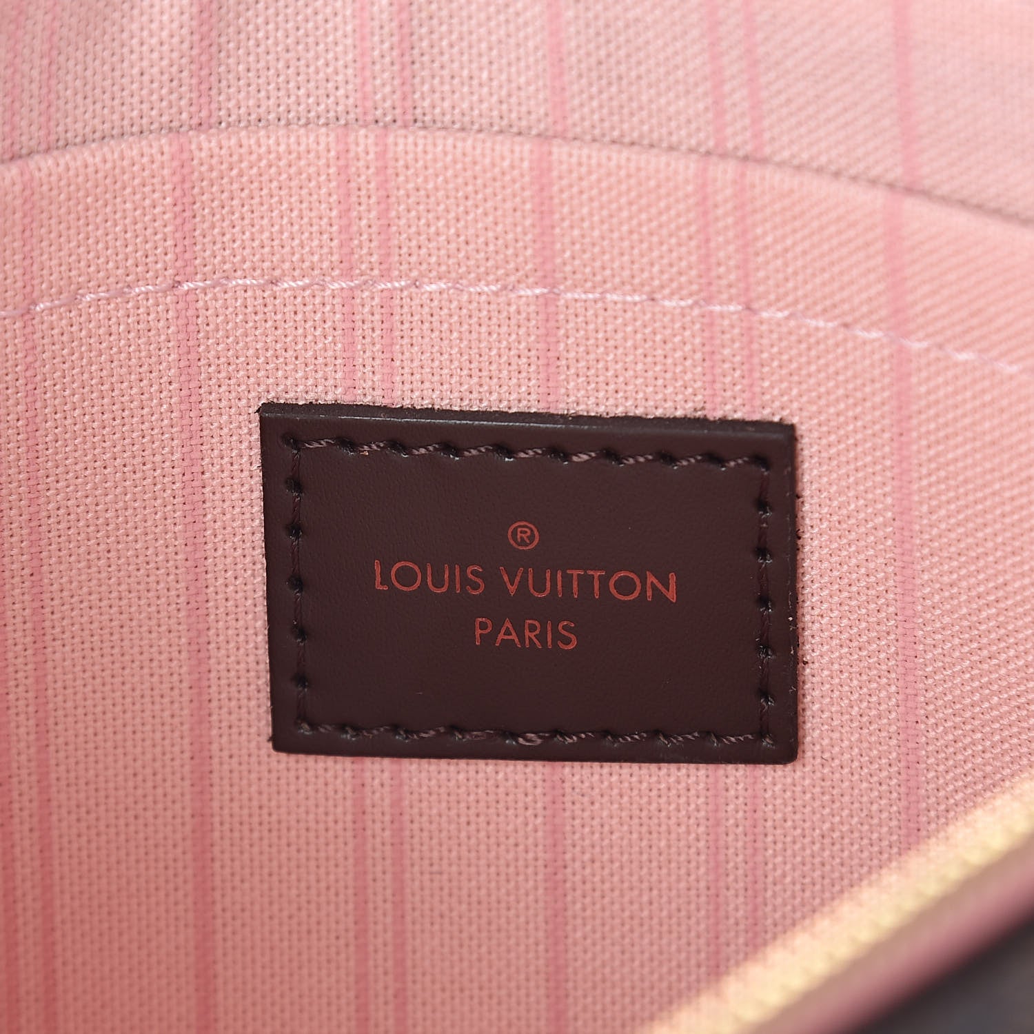 Louis Vuitton Damier Ebene Neverfull MM GM Pochette Rose Ballerine 6 of 7
