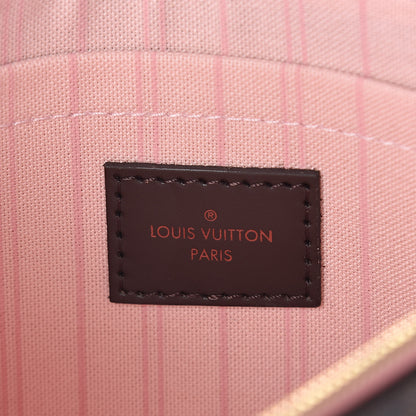 Louis Vuitton Damier Ebene Neverfull MM GM Pochette Rose Ballerine 6 of 7