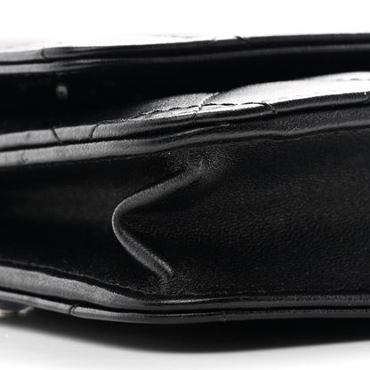 Chanel Lambskin Quilted Wallet On Chain WOC Black 9 of 11