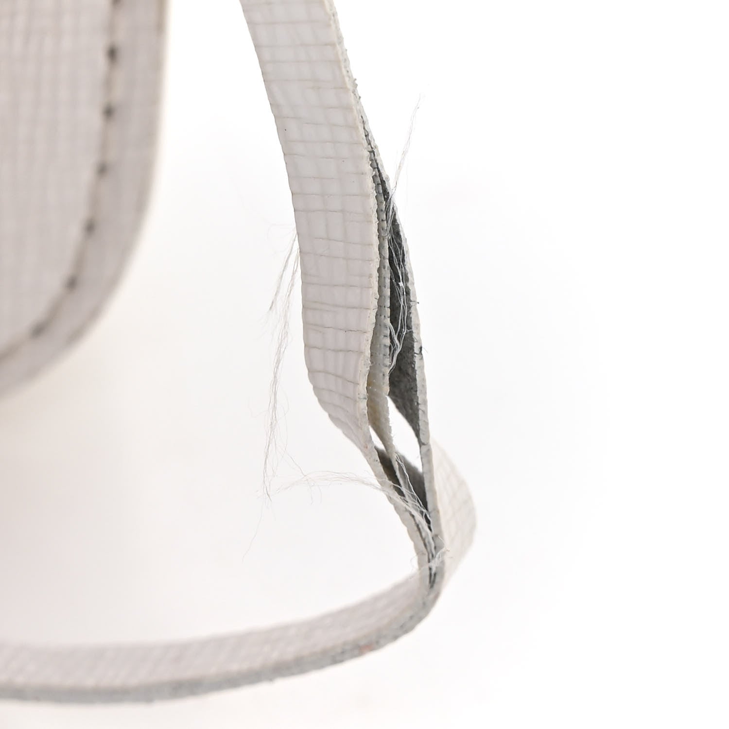 Off-White Saffiano Striped Mini Diag Binder Clip Bag White Black 17 of 17