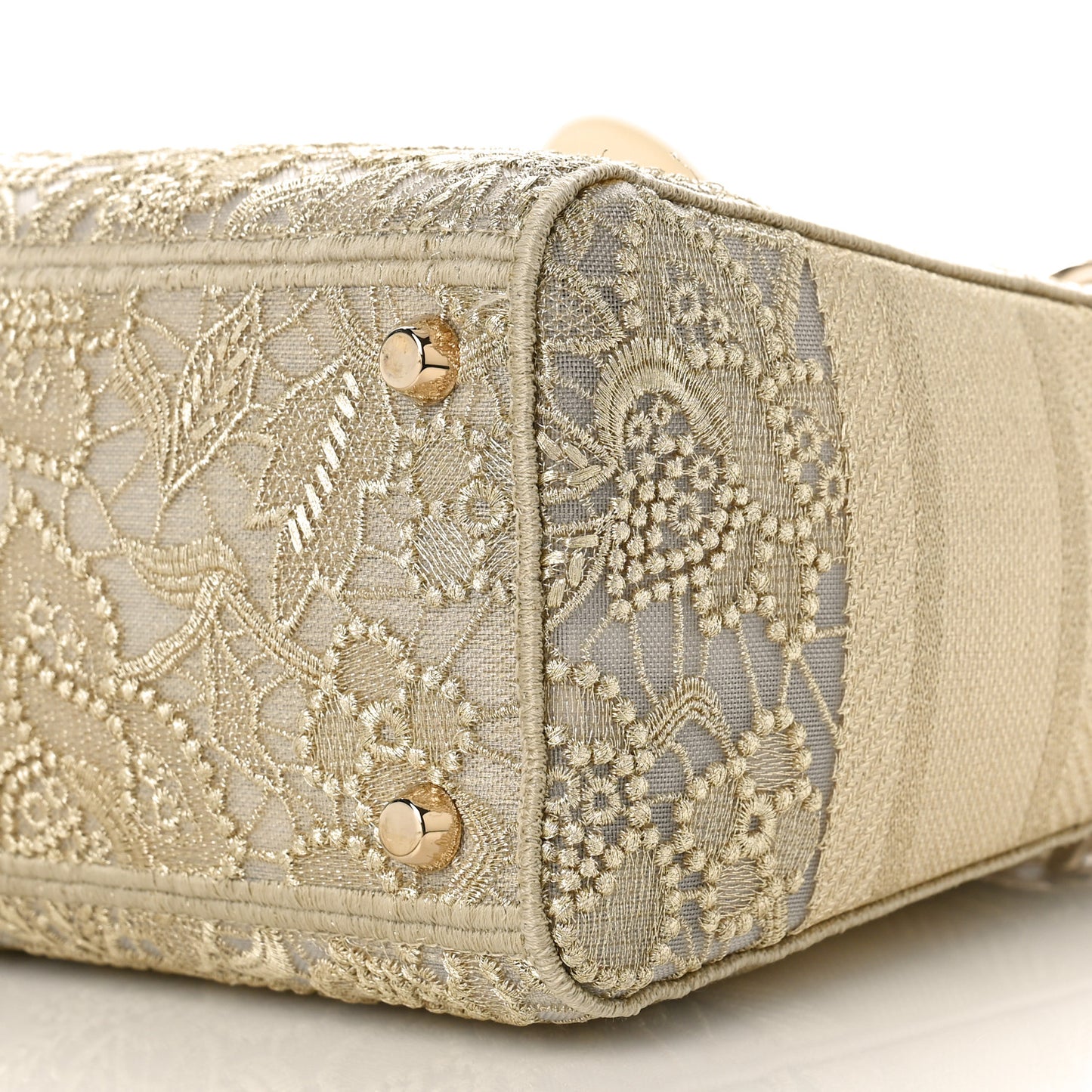 Transparent Metallic Embroidered Mesh Macrame Lady D-Lite Gold