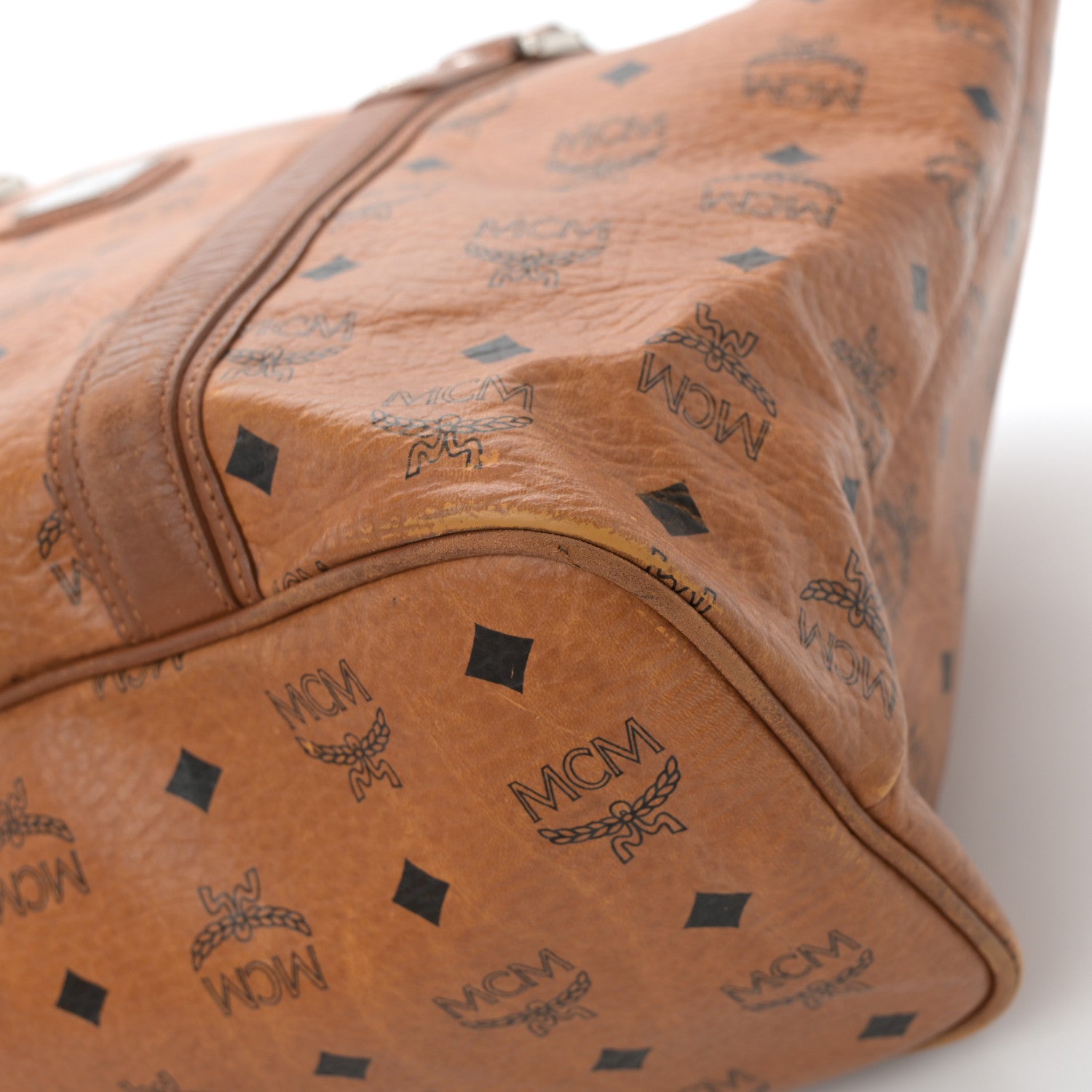MCM Visetos Shopping Tote Cognac 13 of 13