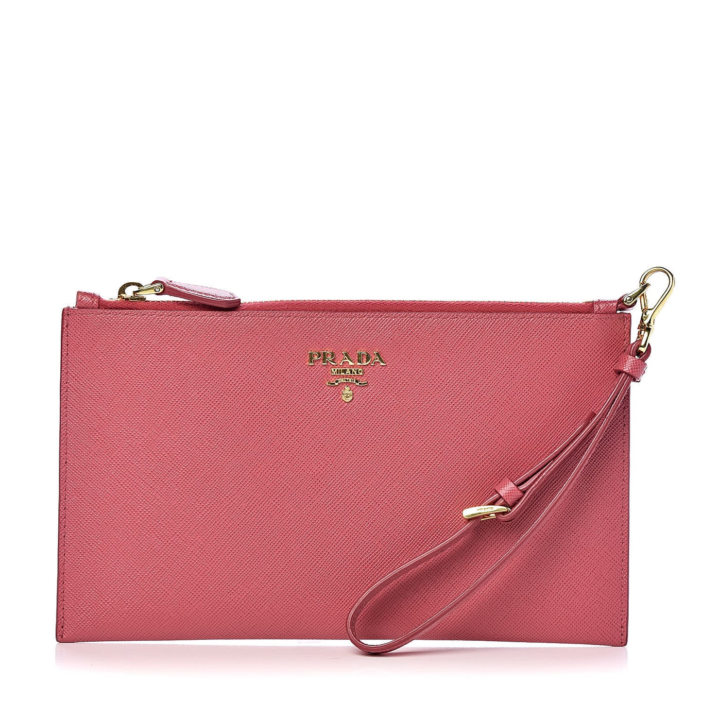 Saffiano Flat Zip Wristlet Peonia