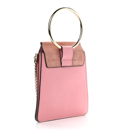 Chloe Suede Calfskin Mini Faye Bracelet Bag Washed Pink 3 of 13