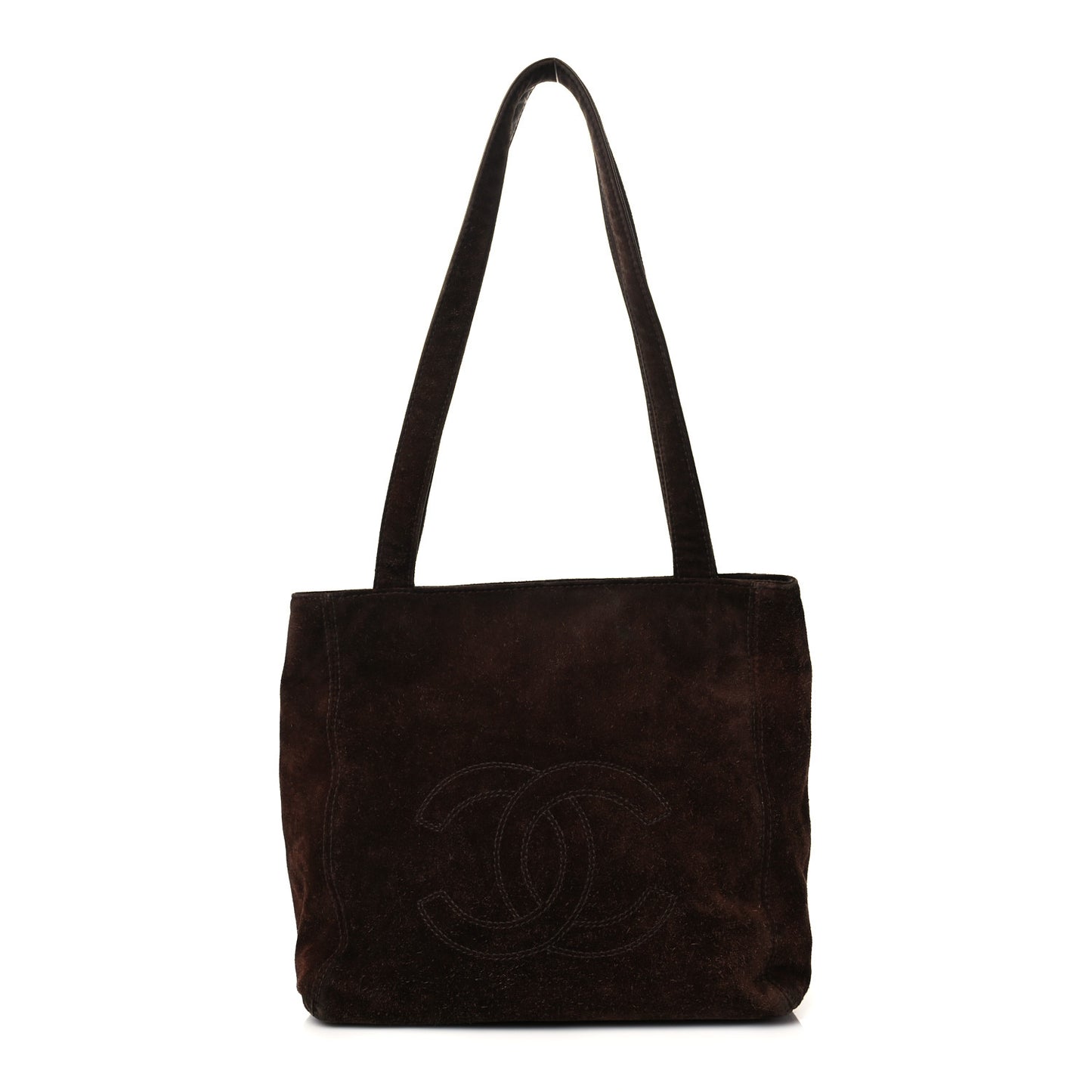 Suede CC Shoulder Bag Brown