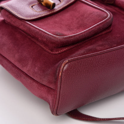 Gucci Suede Bamboo Backpack Purple 8 of 14