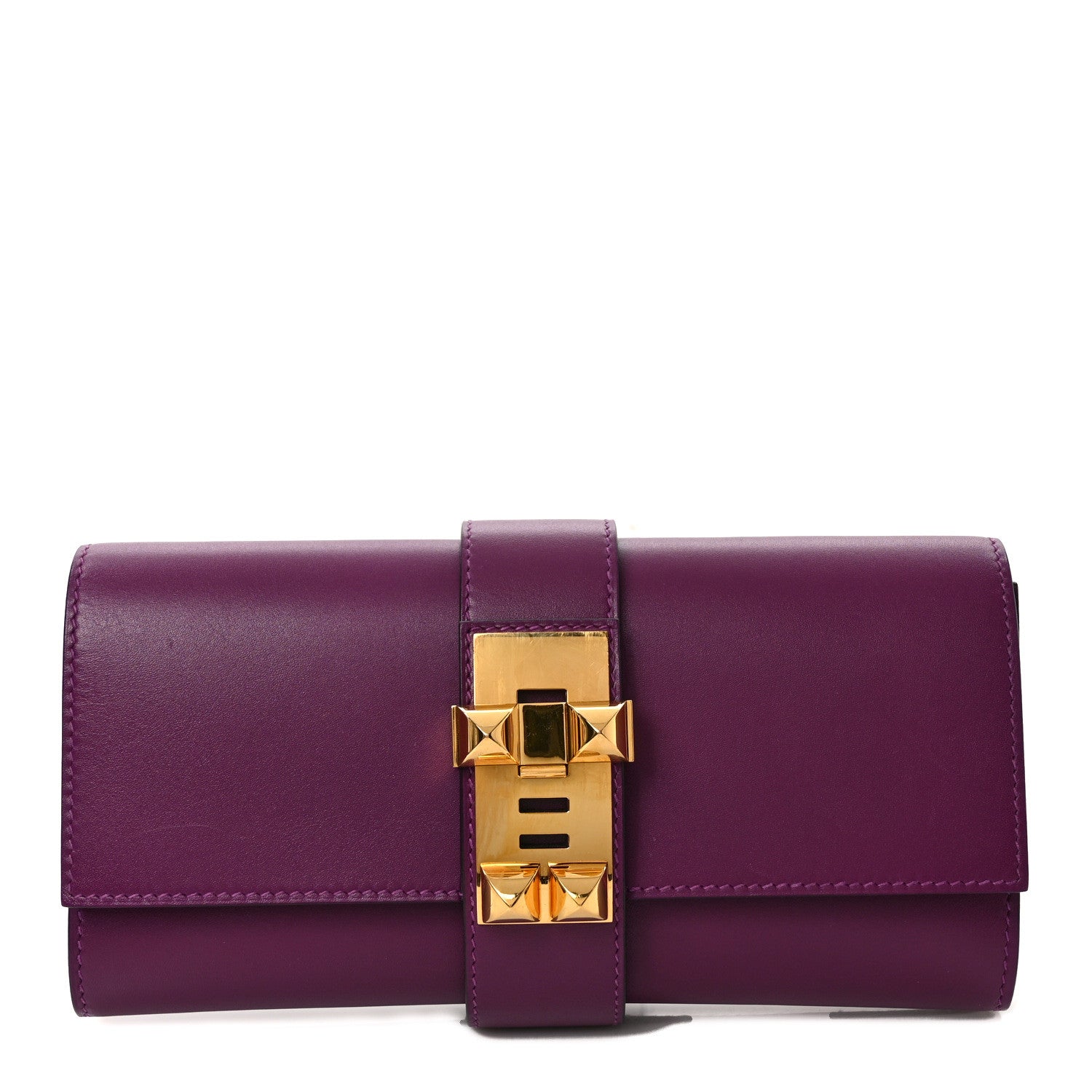 Hermes Tadelakt Medor 23 Clutch Anemone 1 of 7