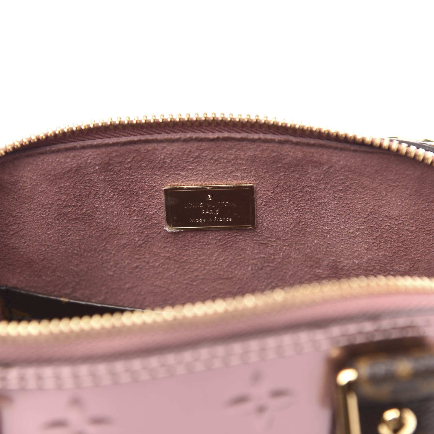 Louis Vuitton Vernis Monogram Alma BB Rose Pale Metallise 6 of 9