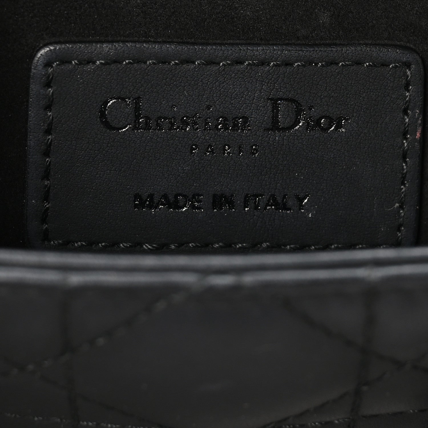 Christian Dior Ultra Matte Calfskin Cannage Medium Lady D-Joy Black 6 of 9