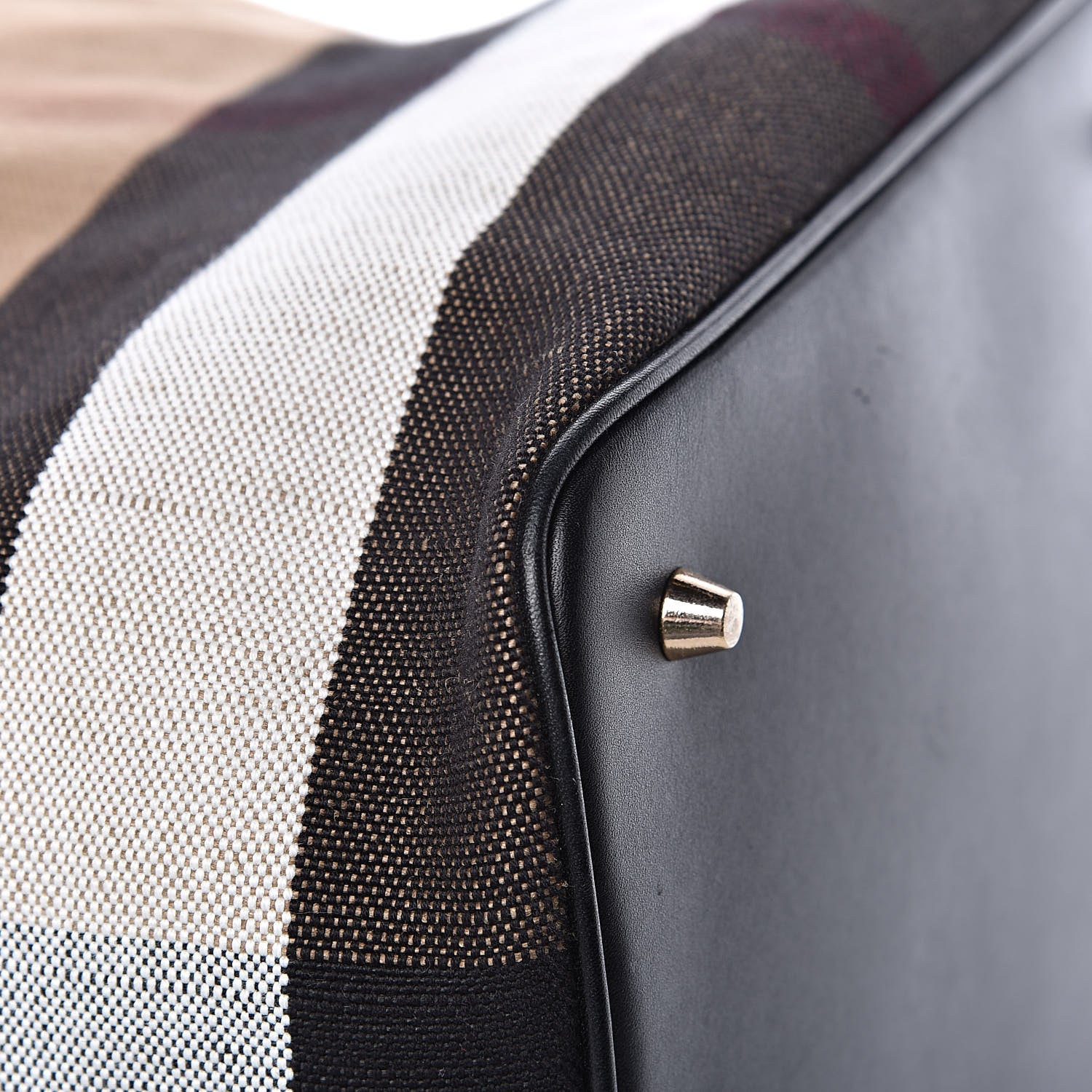 Burberry Canvas Mega Check Medium Ashby Hobo Black 12 of 15