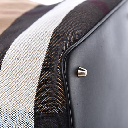 Burberry Canvas Mega Check Medium Ashby Hobo Black 12 of 15