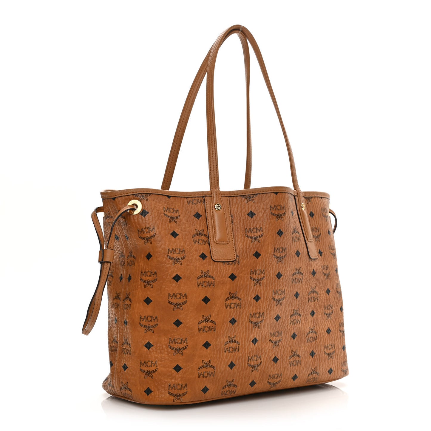 Visetos Medium Liz Reversible Shopper Tote Cognac